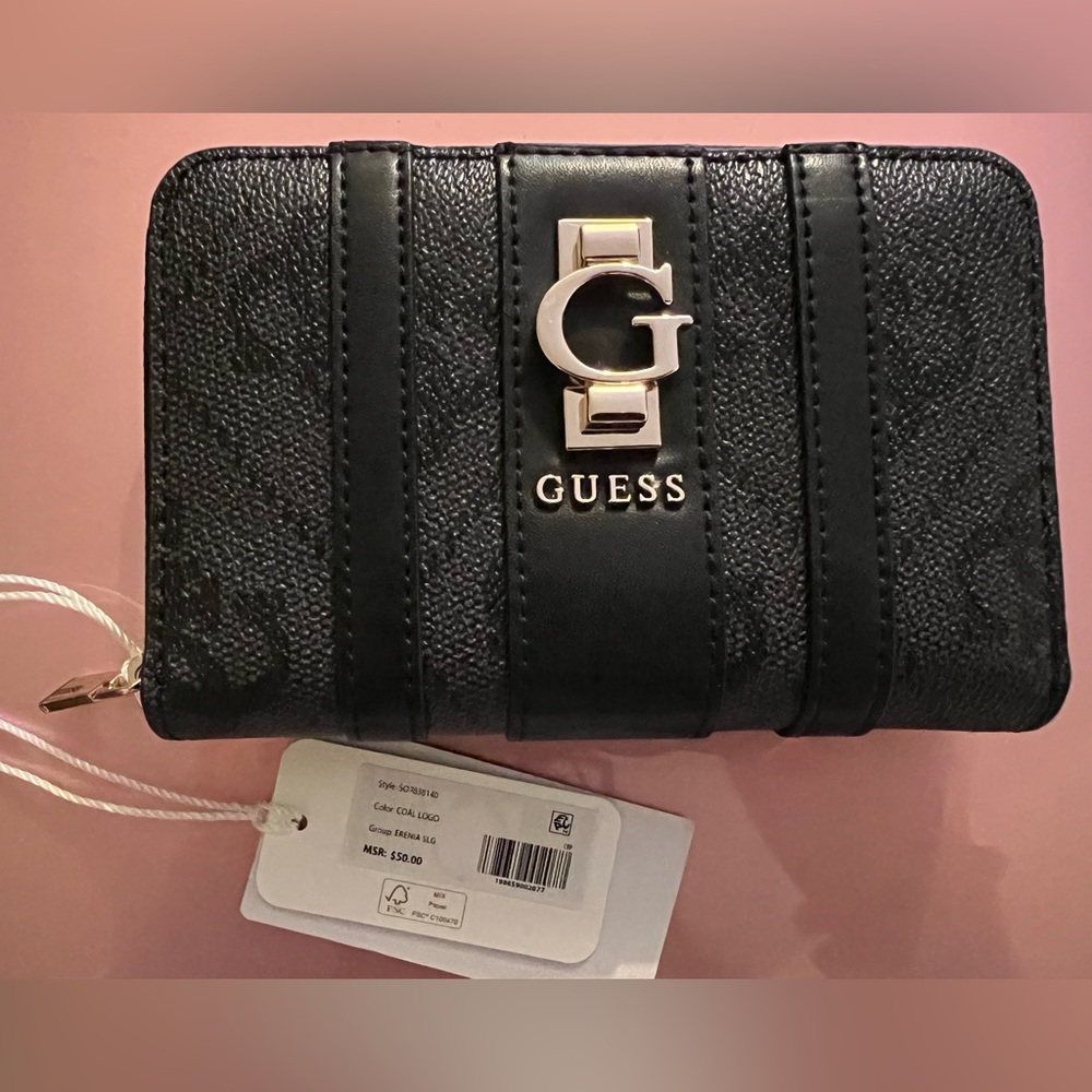 Guess Black Textured Wallet